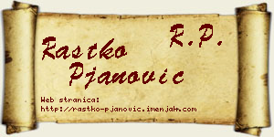 Rastko Pjanović vizit kartica